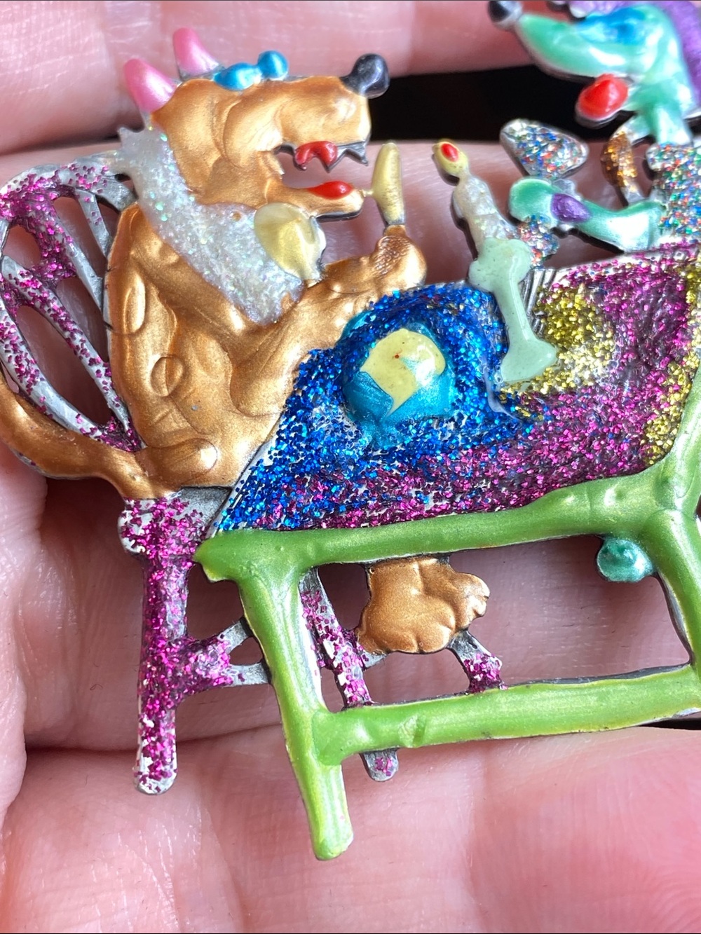 JJ Colorful Animal Tea Party Brooch - Multi-Color - Picture 3 of 6